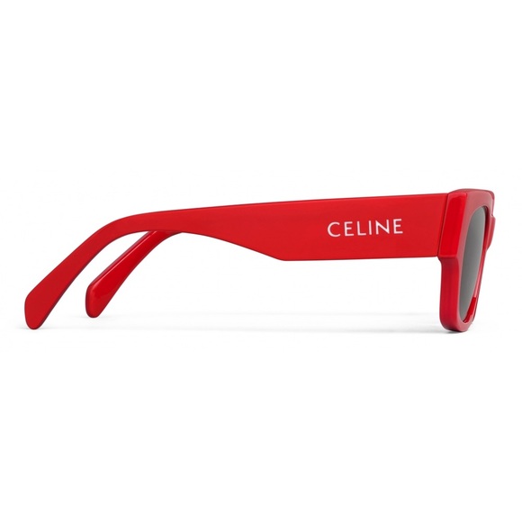 CELINE Women’s Shiny Red Monochroms Cat Eye Sunglasses—54mm - Picture 12 of 16